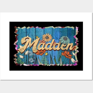 Retro Madden Name Flowers Limited Edition Proud Classic Styles Posters and Art